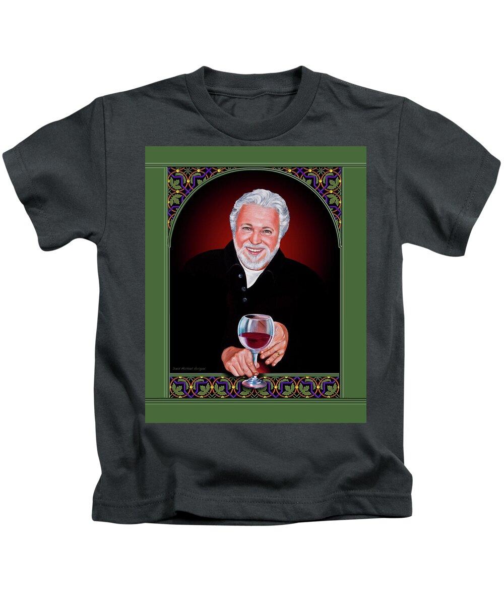 Winemaker Kids T-Shirt featuring the painting The Winemaker by David Arrigoni