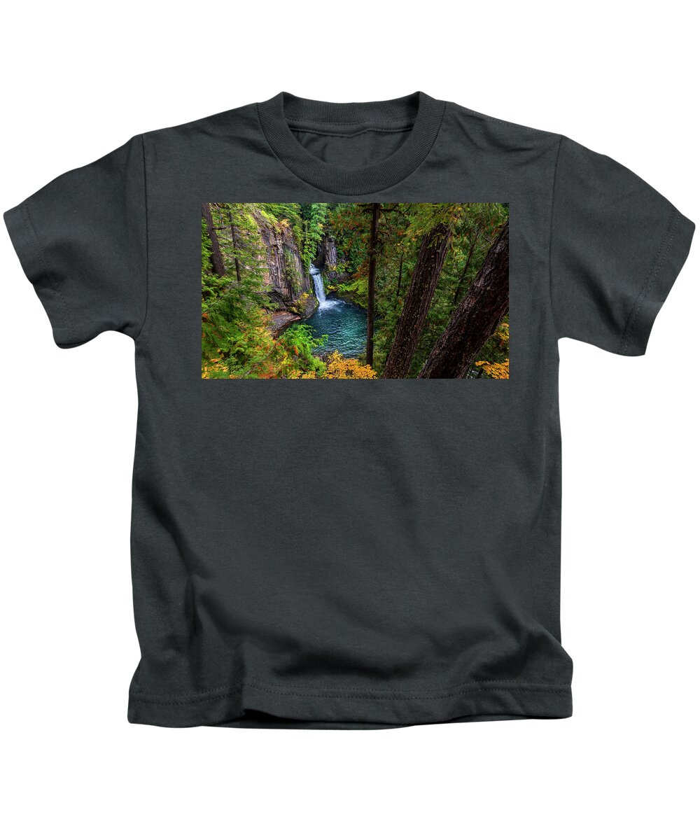 Toketee Falls Kids T-Shirt featuring the photograph Hidden Treasure by John Poon