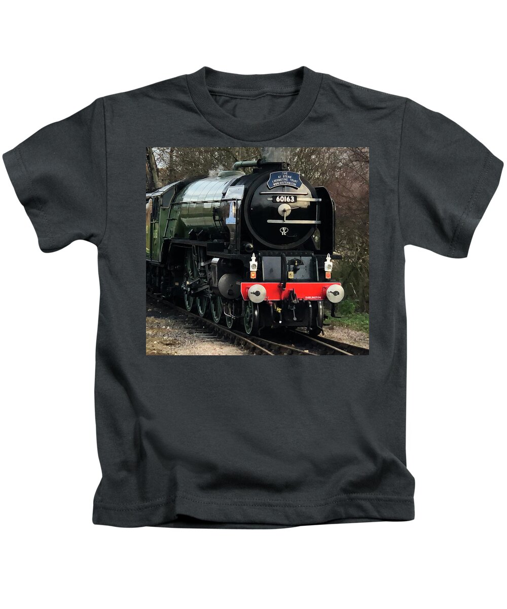 British Kids T-Shirt featuring the photograph Tornado A1 Pacific Steam Locomotive by Gordon James