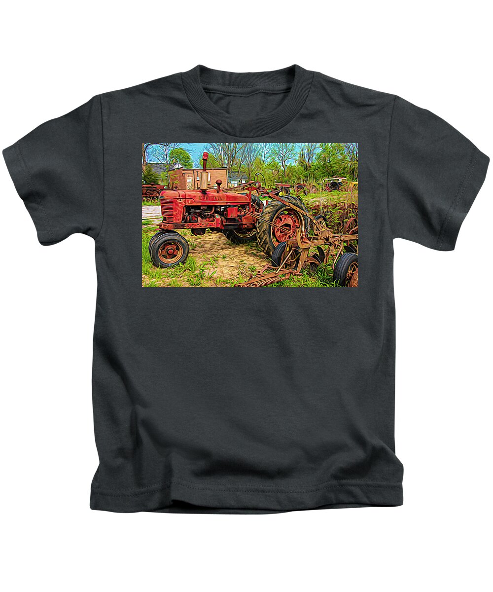 Tractor Kids T-Shirt featuring the photograph Tractor 1 by Robert Bolla