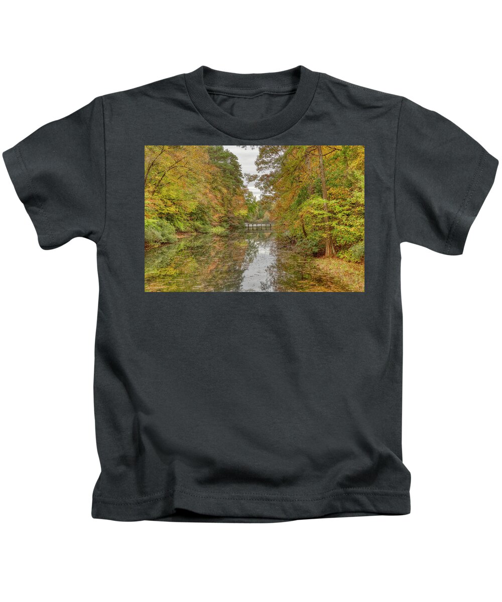 Reflection Kids T-Shirt featuring the photograph Trails End by Donna Twiford