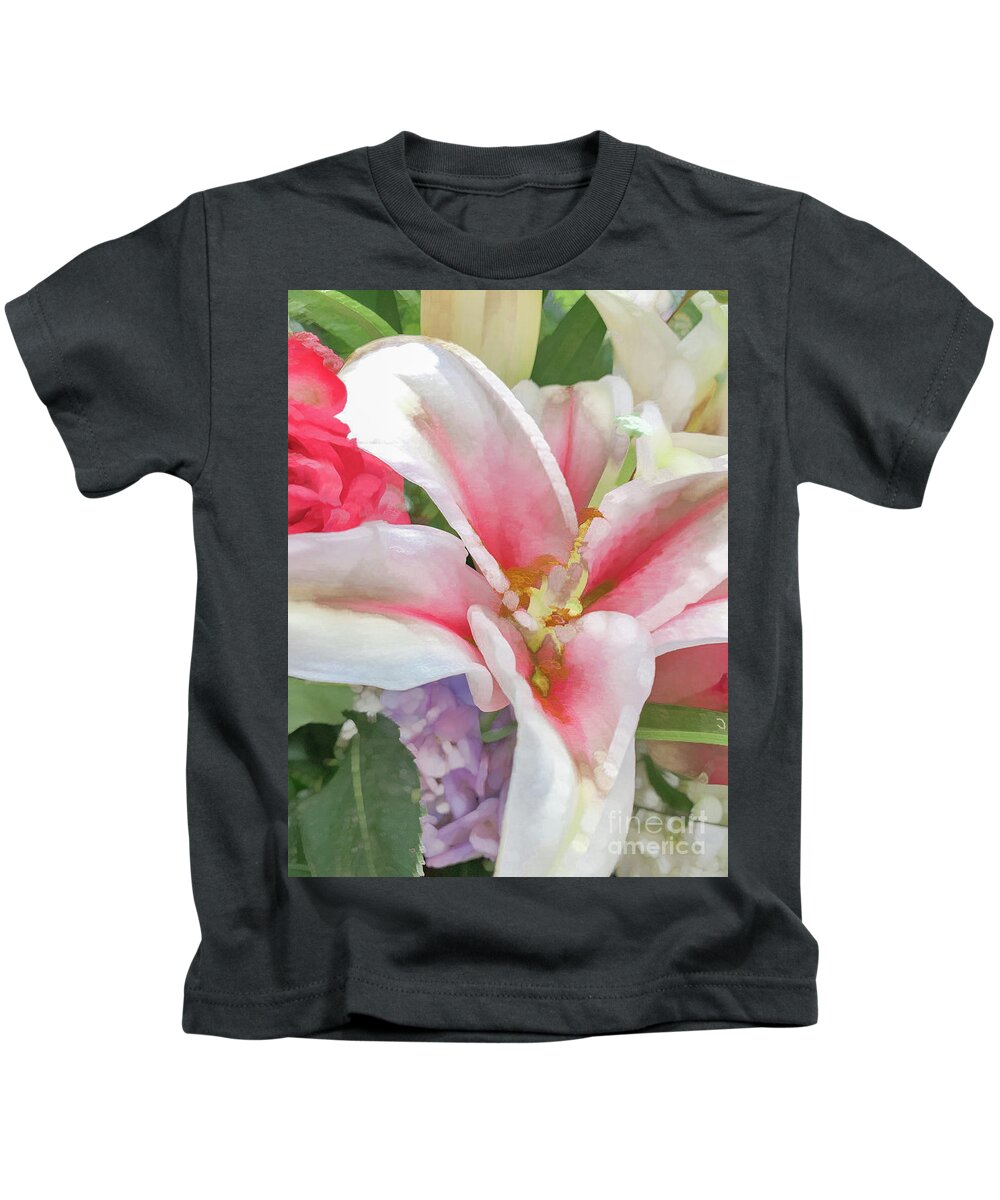 Abstract Kids T-Shirt featuring the photograph Tulip in pastel by Phillip Rubino
