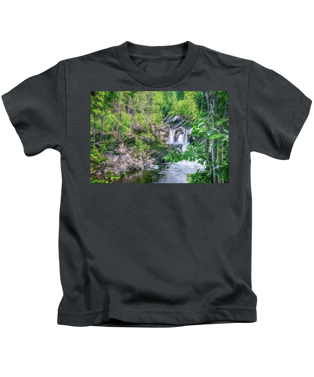 Waterfall Kids T-Shirt featuring the photograph Twin Falls by Mike Whalen