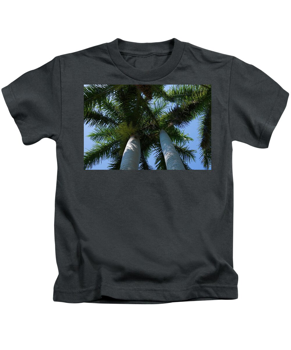 Royal Palm Kids T-Shirt featuring the photograph Under the Royal Sky by T Lynn Dodsworth