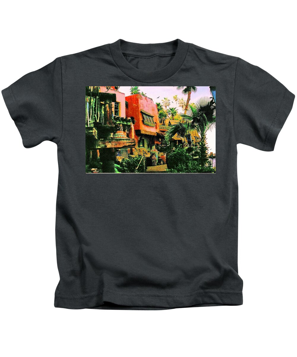 Tropics Kids T-Shirt featuring the painting Vacation Hideaway by CHAZ Daugherty