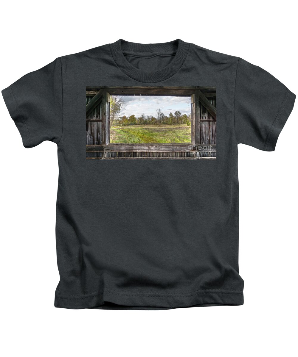 Window Kids T-Shirt featuring the photograph View into Ohio's Nature by Jeremy Lankford
