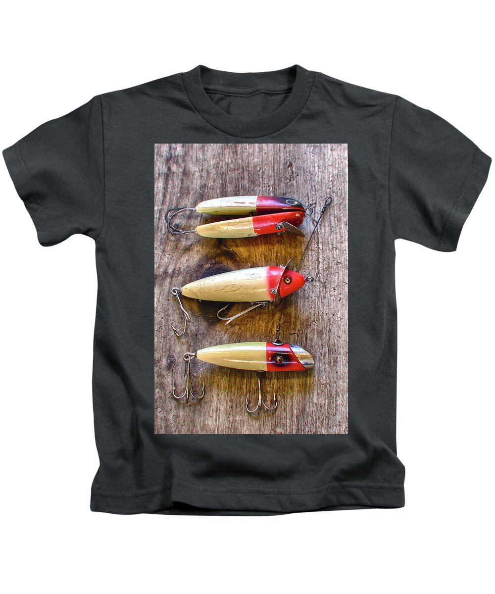 Vintage Fishing Lures Kids T-Shirt by Craig Voth - Fine Art America