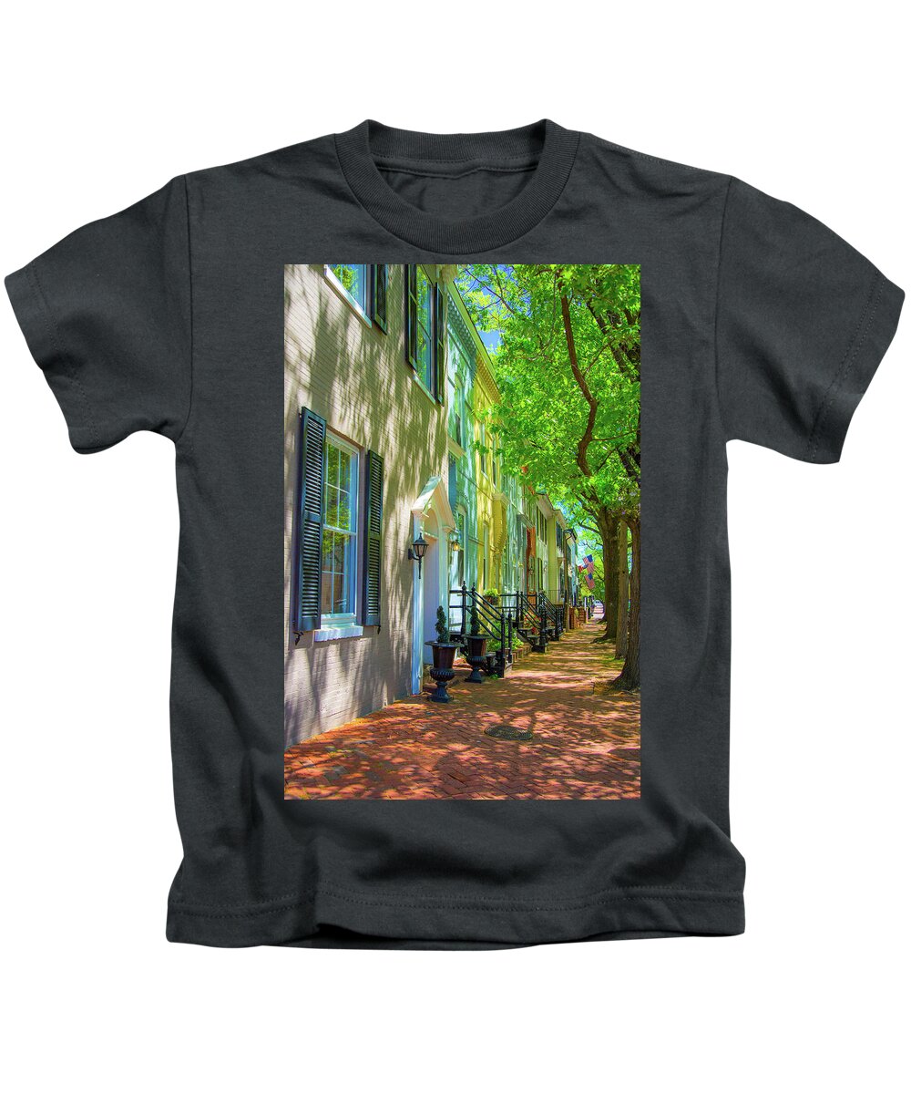 2016 Kids T-Shirt featuring the photograph Walking on Duke Street by Lora J Wilson