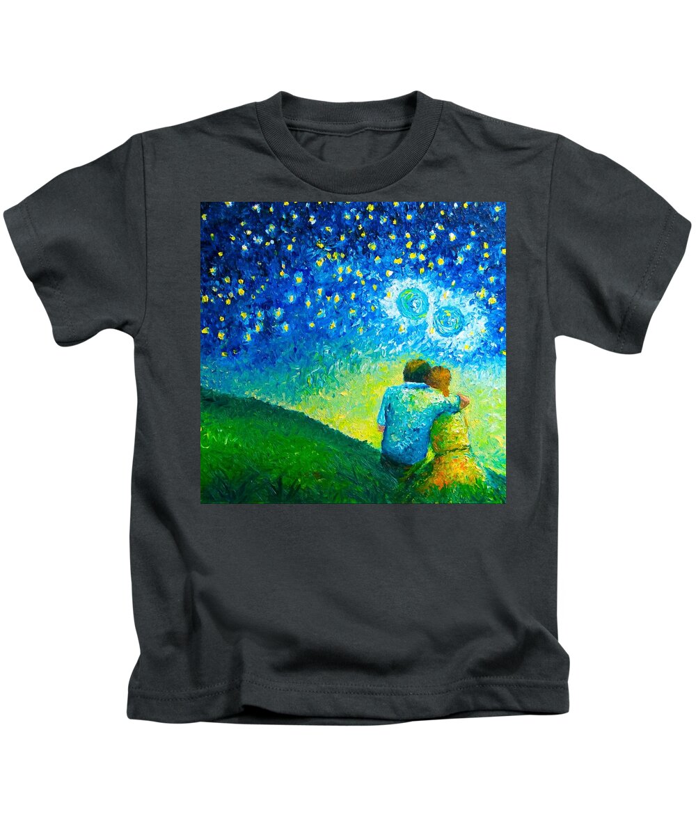 Love Kids T-Shirt featuring the painting We are infinite by Chiara Magni