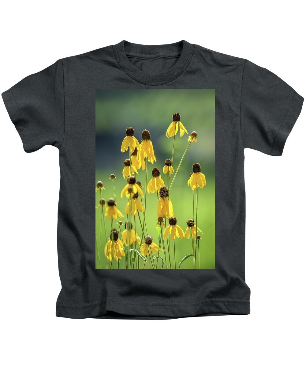 Black Eyed Susans Kids T-Shirt featuring the photograph Wild Flowers by Michelle Wittensoldner