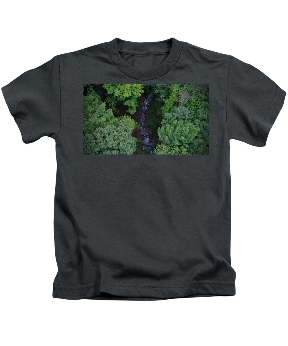 Will Run Creek Kids T-Shirt featuring the photograph Willow Run Creek by Anthony Giammarino