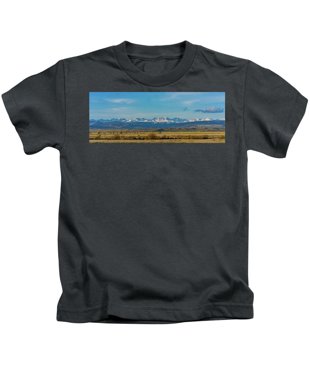 Wind River Range Kids T-Shirt featuring the photograph Wind River Range Sunset May 29th 19 by Julieta Belmont