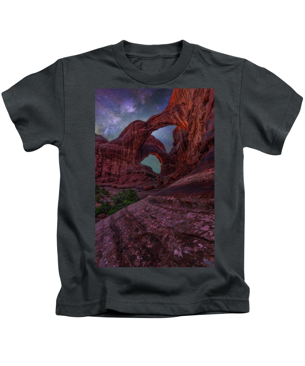 Night Sky Kids T-Shirt featuring the photograph Windows To Heaven by Darren White