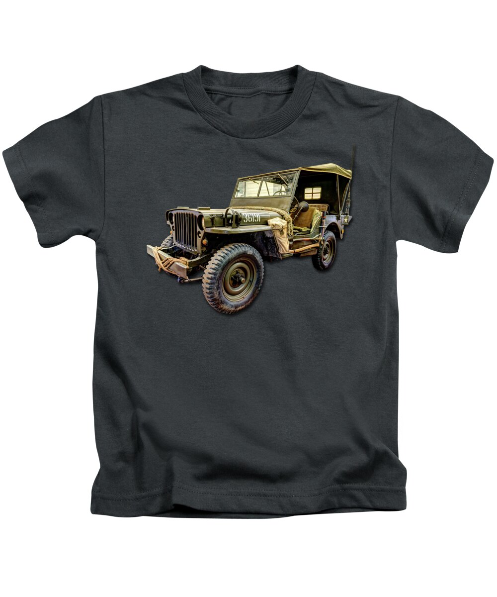 Jeep Kids T-Shirt featuring the photograph WW2 Jeep by Weston Westmoreland