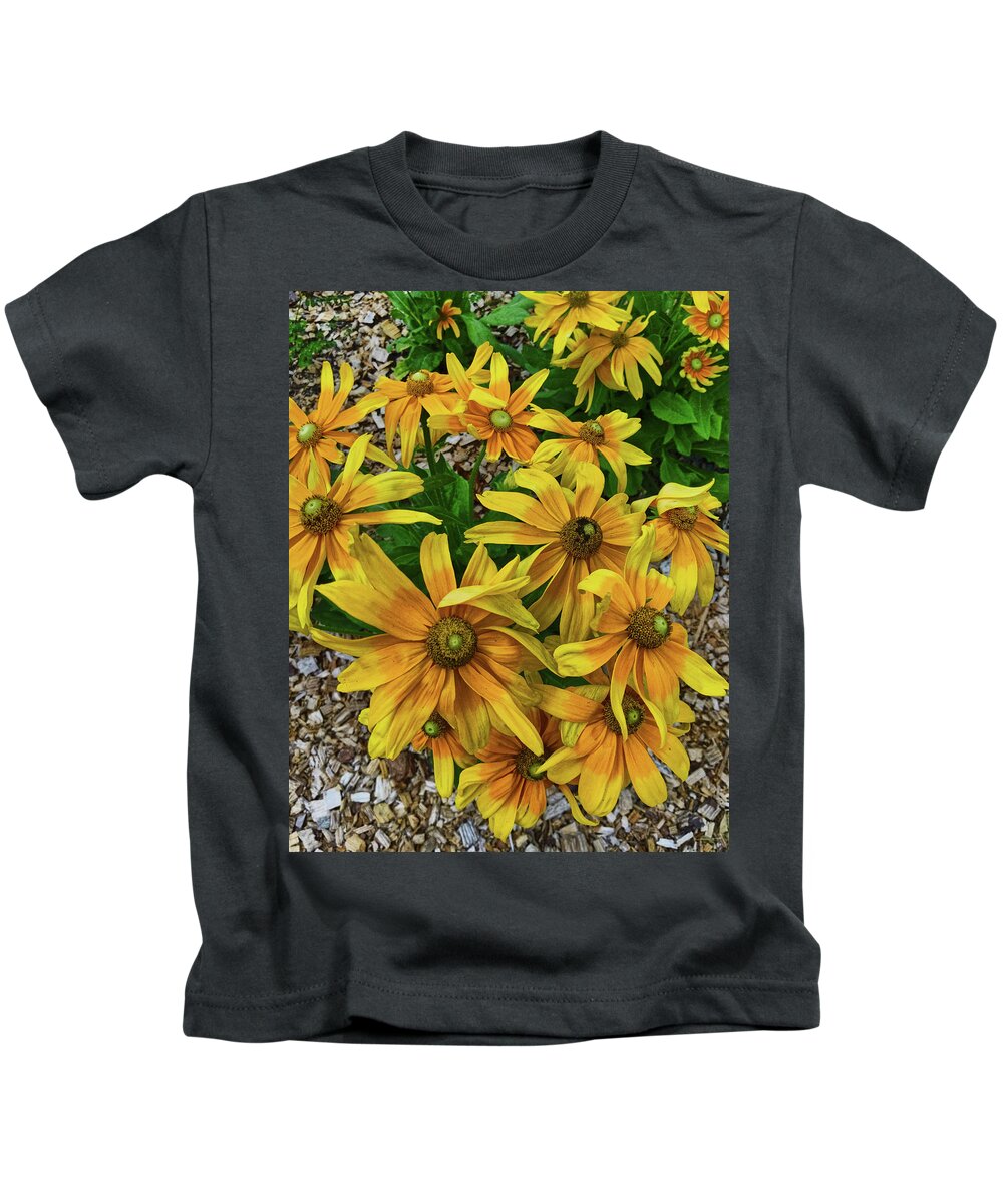Flower Kids T-Shirt featuring the photograph Yellow in Bloom by Portia Olaughlin