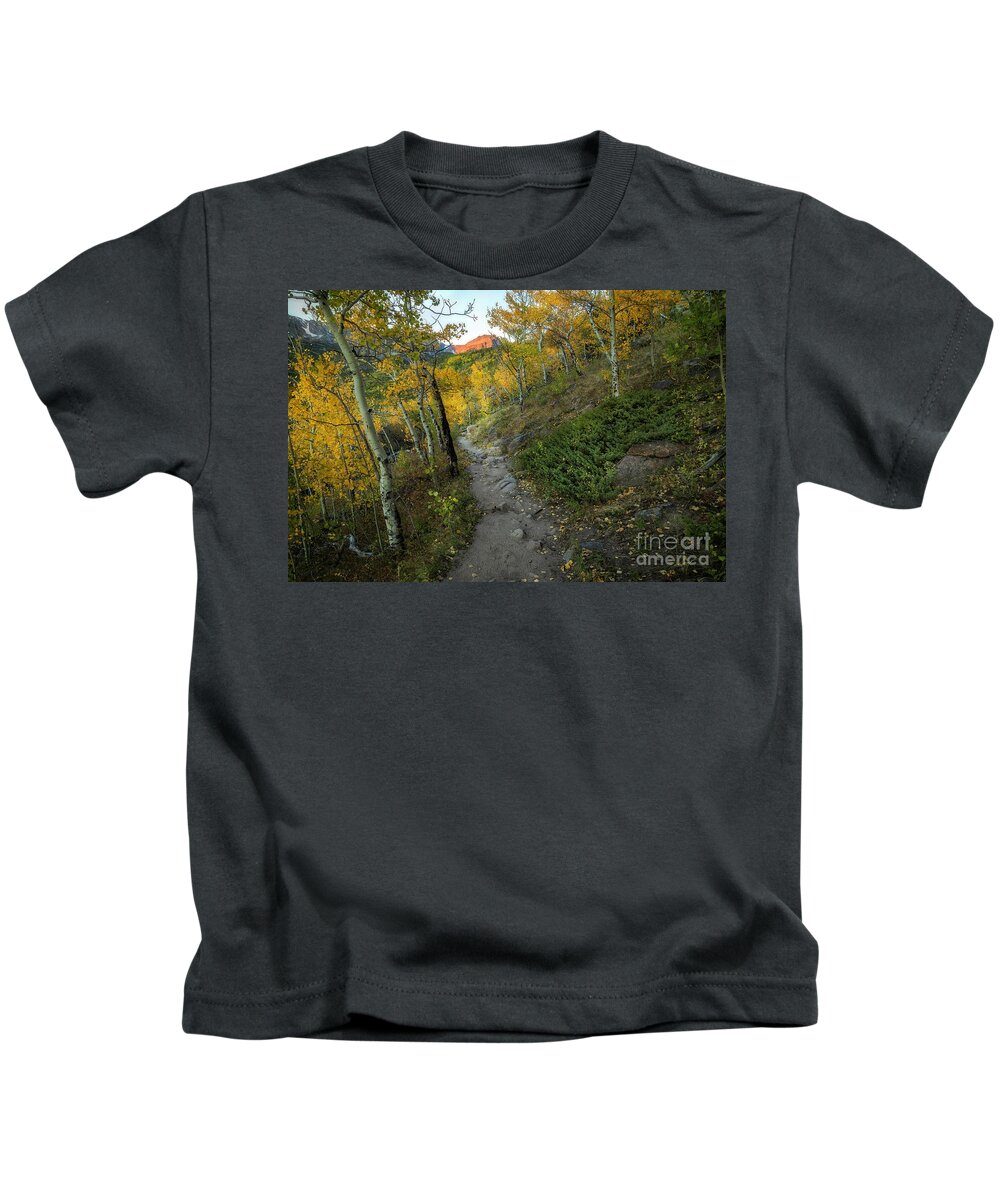 Rocky Mountain National Park Kids T-Shirt featuring the photograph Fall Morning in Rocky Mountain national Park #1 by Ronda Kimbrow