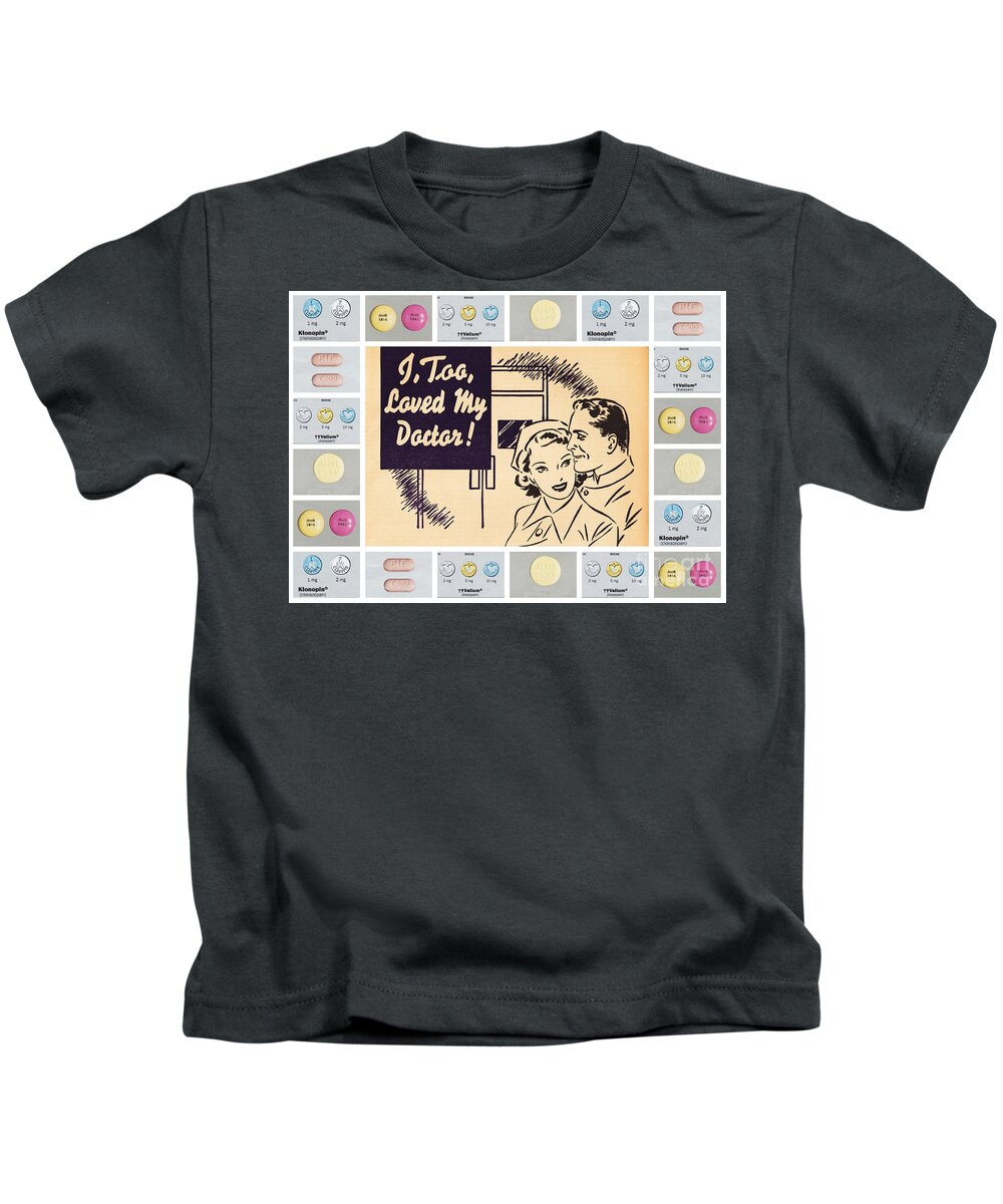 Health Kids T-Shirt featuring the mixed media I Too Loved My Doctor by Sally Edelstein