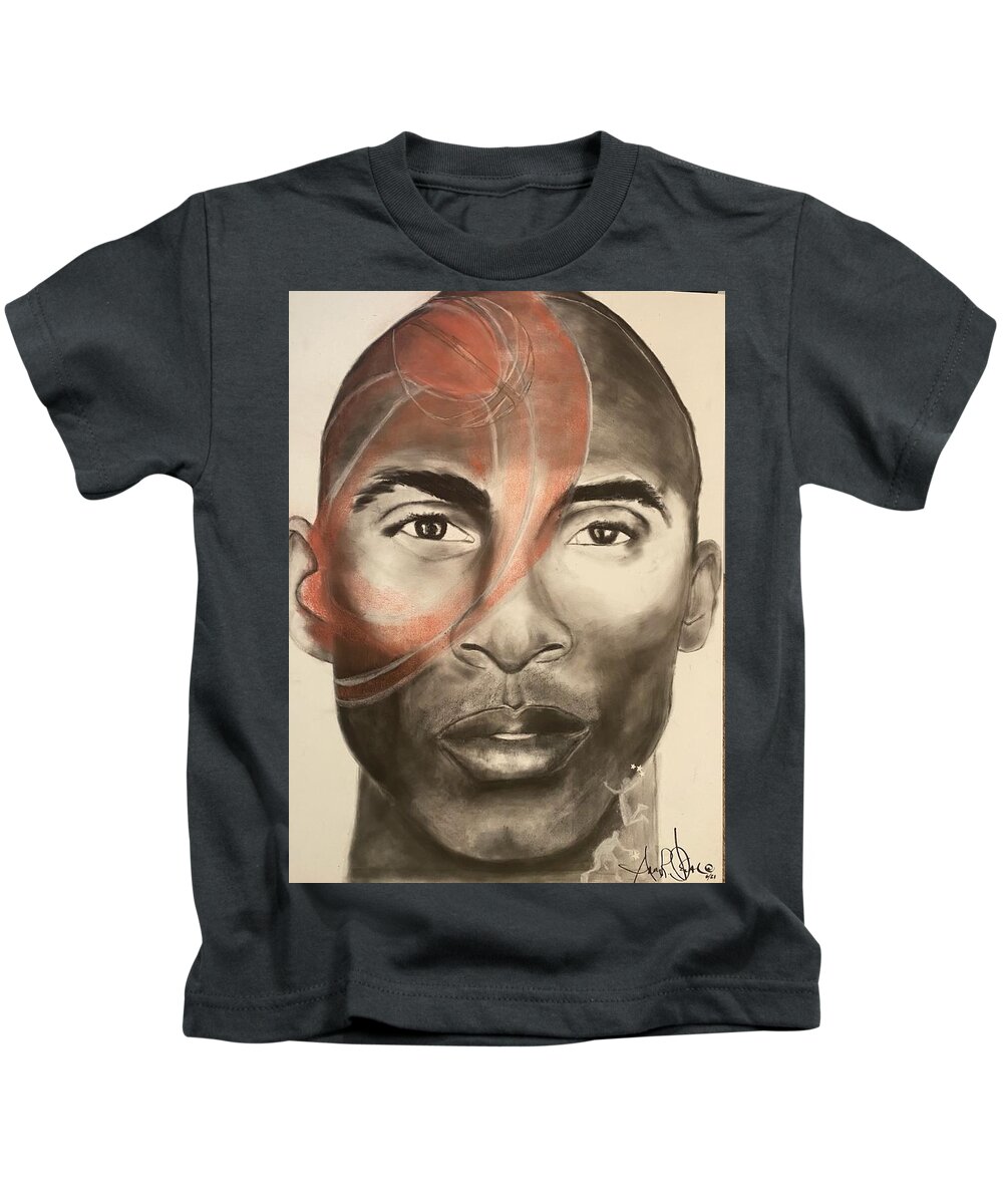  Kids T-Shirt featuring the drawing KB by Angie ONeal