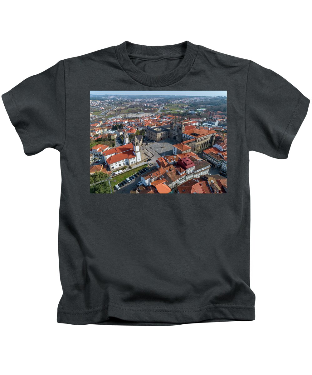 Viseu Kids T-Shirt featuring the photograph Old historic town Viseu #1 by Mikhail Kokhanchikov