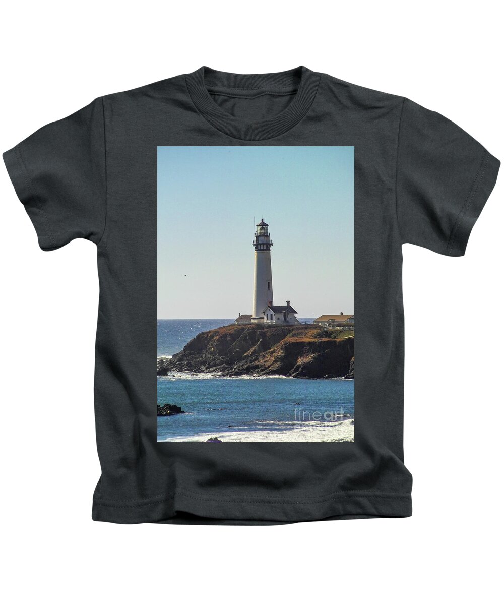Lighthouse Kids T-Shirt featuring the photograph Pigeon Point Lighthouse #1 by Kimberly Blom-Roemer