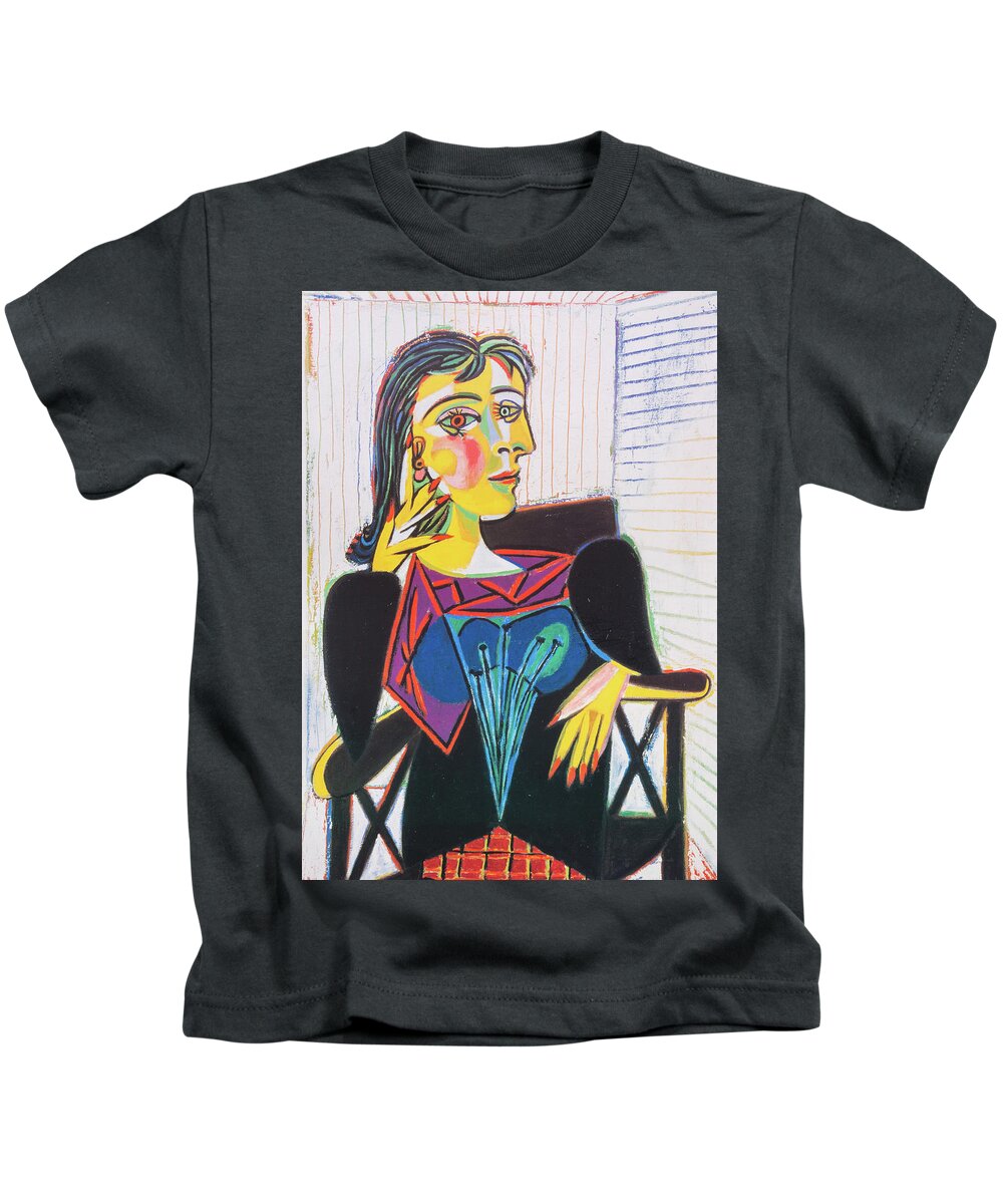 Picasso Kids T-Shirt featuring the painting Portrait of Dora Maar #1 by Pablo Picasso
