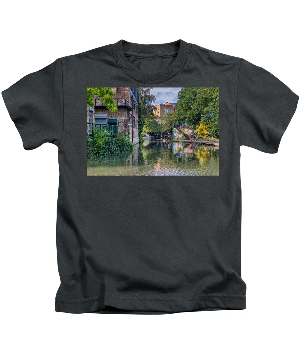Wall Art Kids T-Shirt featuring the photograph Regents Canal #2 by Raymond Hill