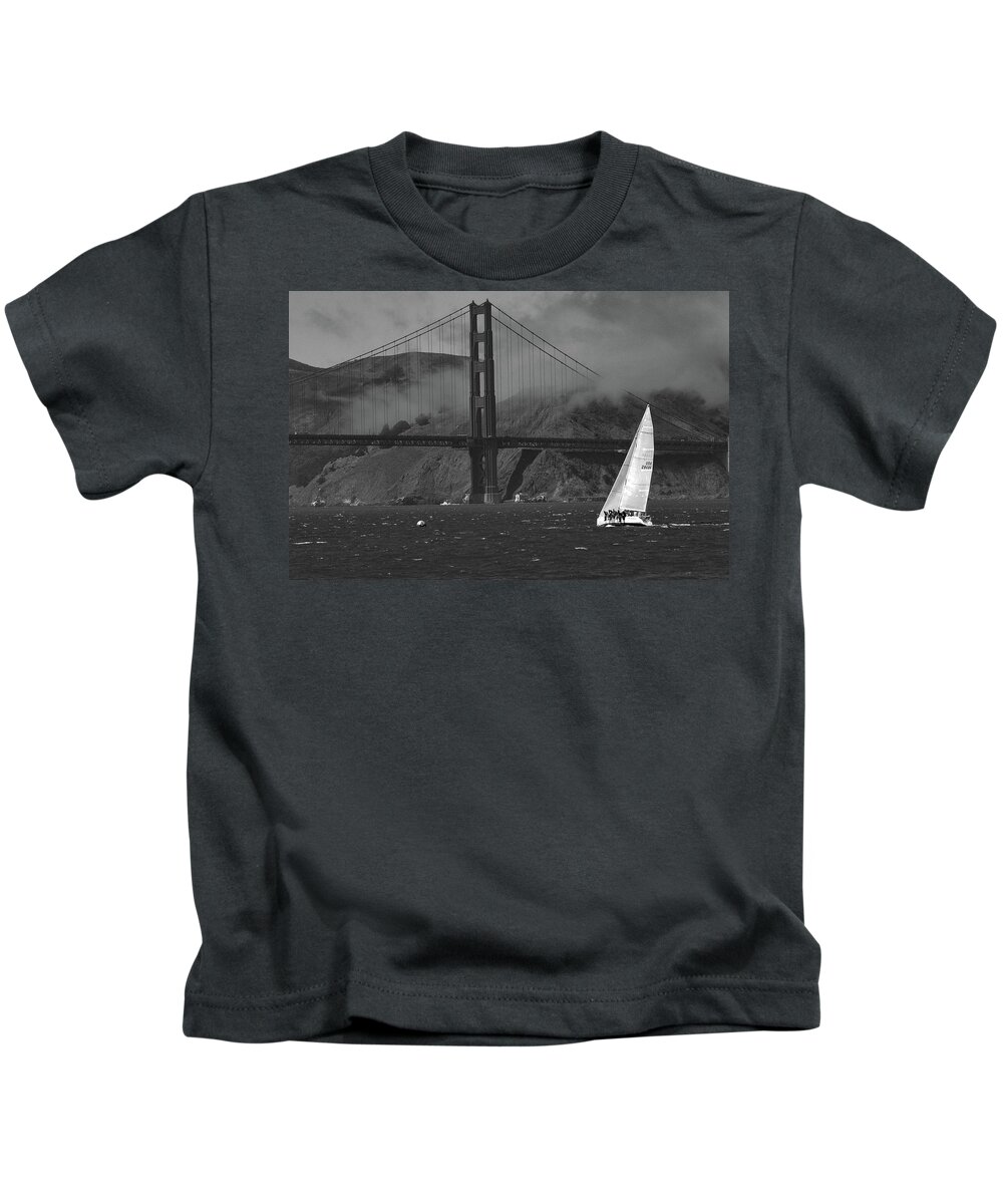 Sailing Kids T-Shirt featuring the photograph Sailing out the Golden Gate #2 by Bonnie Colgan