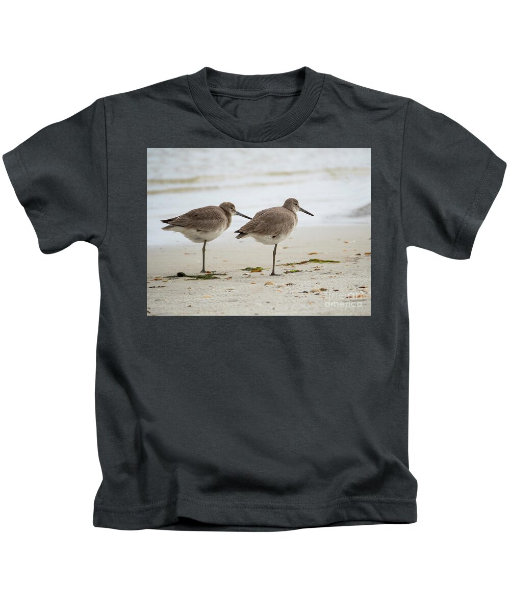 Wildlife Kids T-Shirt featuring the photograph Sandpipers #1 by Twenty Two North Photography
