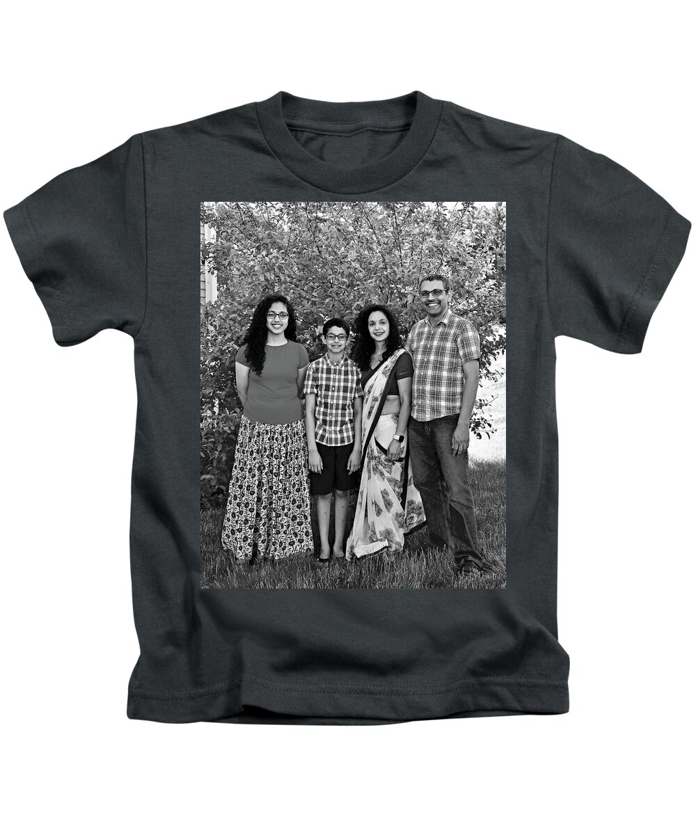 Family Kids T-Shirt featuring the photograph The Sirsiwal Family #1 by Monika Salvan