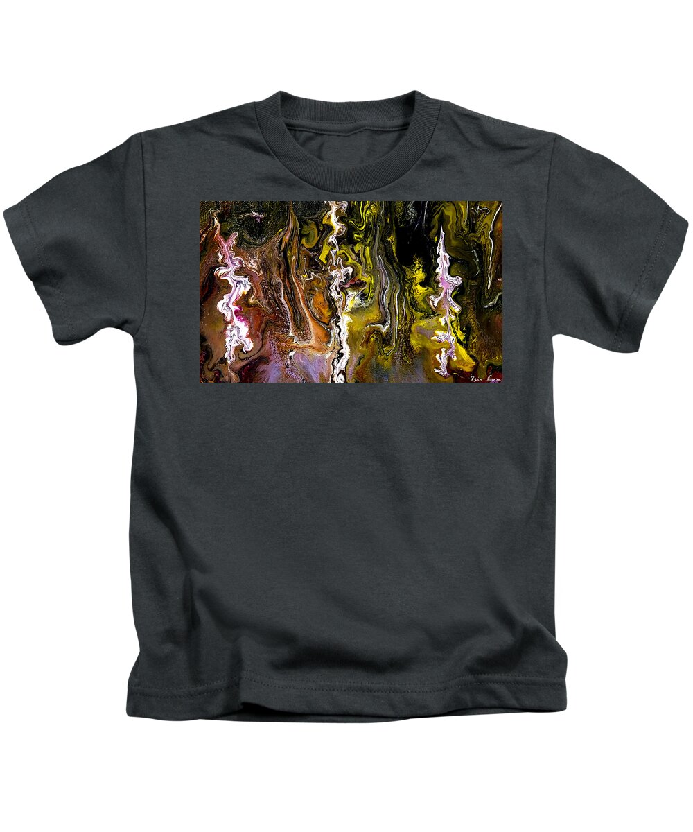  Kids T-Shirt featuring the painting Trinity #1 by Rein Nomm
