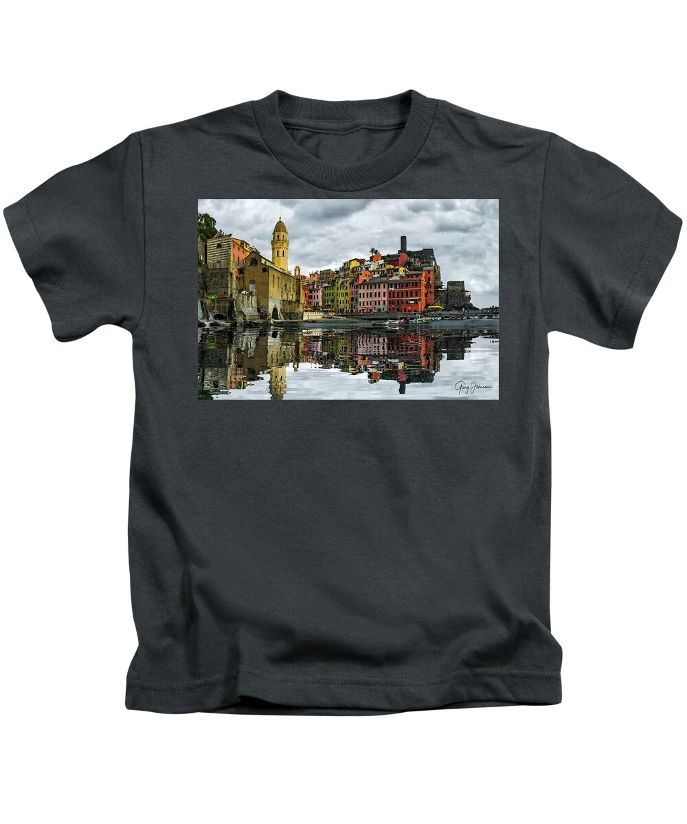 Gary Johnson Kids T-Shirt featuring the photograph Vernazza, Italy #1 by Gary Johnson