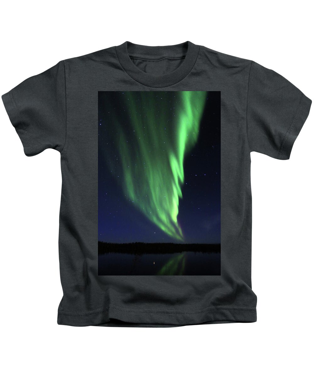 Northern Lights Kids T-Shirt featuring the photograph Northern Lights #12 by Shixing Wen