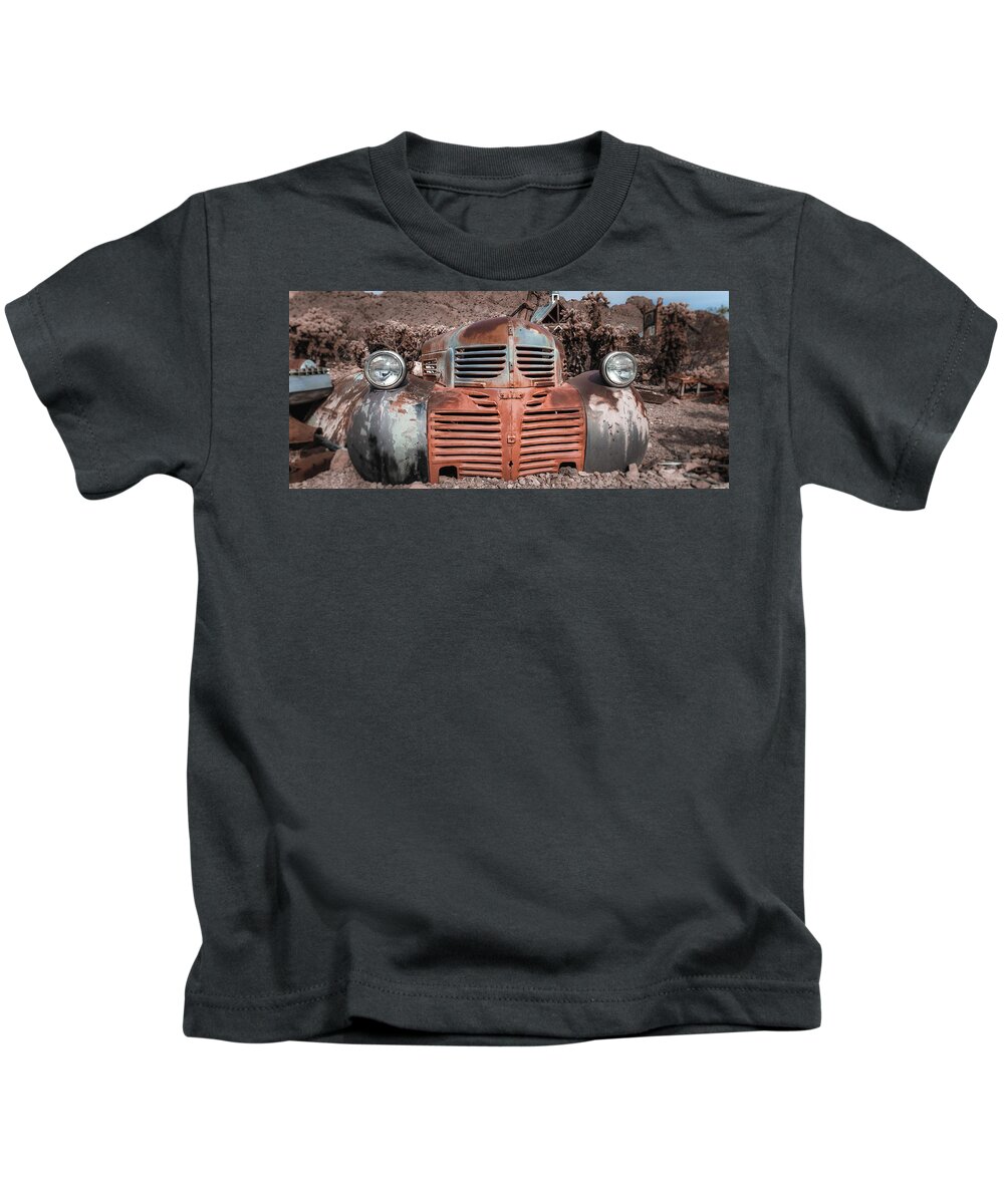 Arizona Kids T-Shirt featuring the photograph 1943 Chevy truck by Darrell Foster