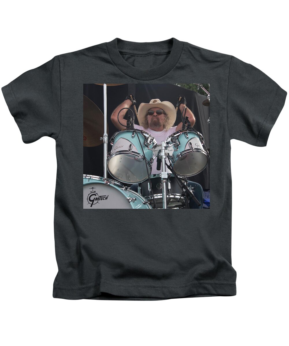 Artimus Pyle Kids T-Shirt featuring the photograph Artimus Pyle #2 by Alan Goldberg