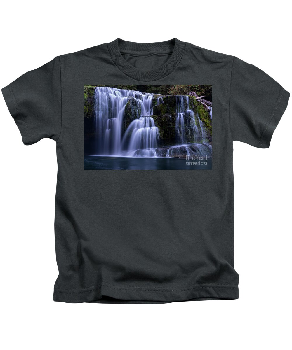 Waterfall Kids T-Shirt featuring the photograph Lewis River Falls #3 by Keith Kapple