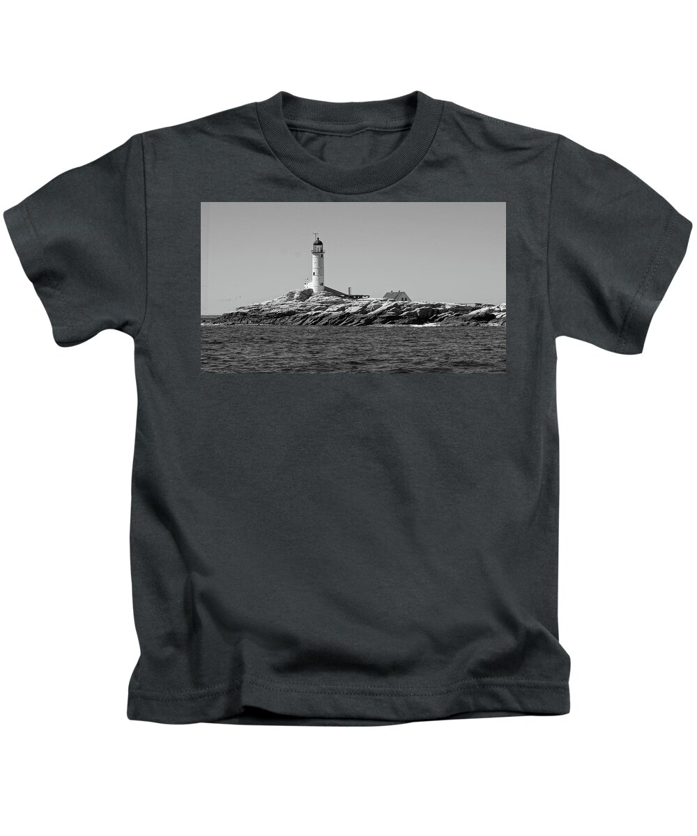 White Island Lighthouse Kids T-Shirt featuring the photograph White Island Lighthouse #2 by Deb Bryce