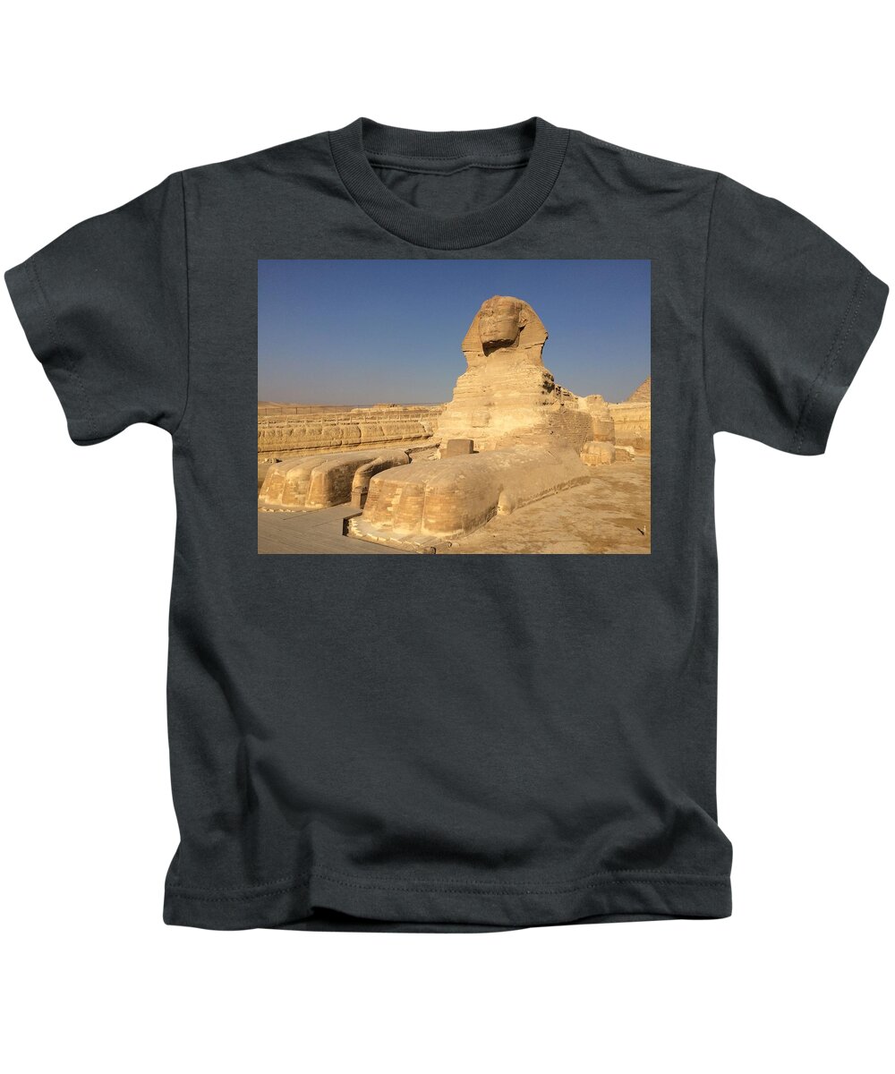 Giza Kids T-Shirt featuring the photograph Great Sphinx #20 by Trevor Grassi