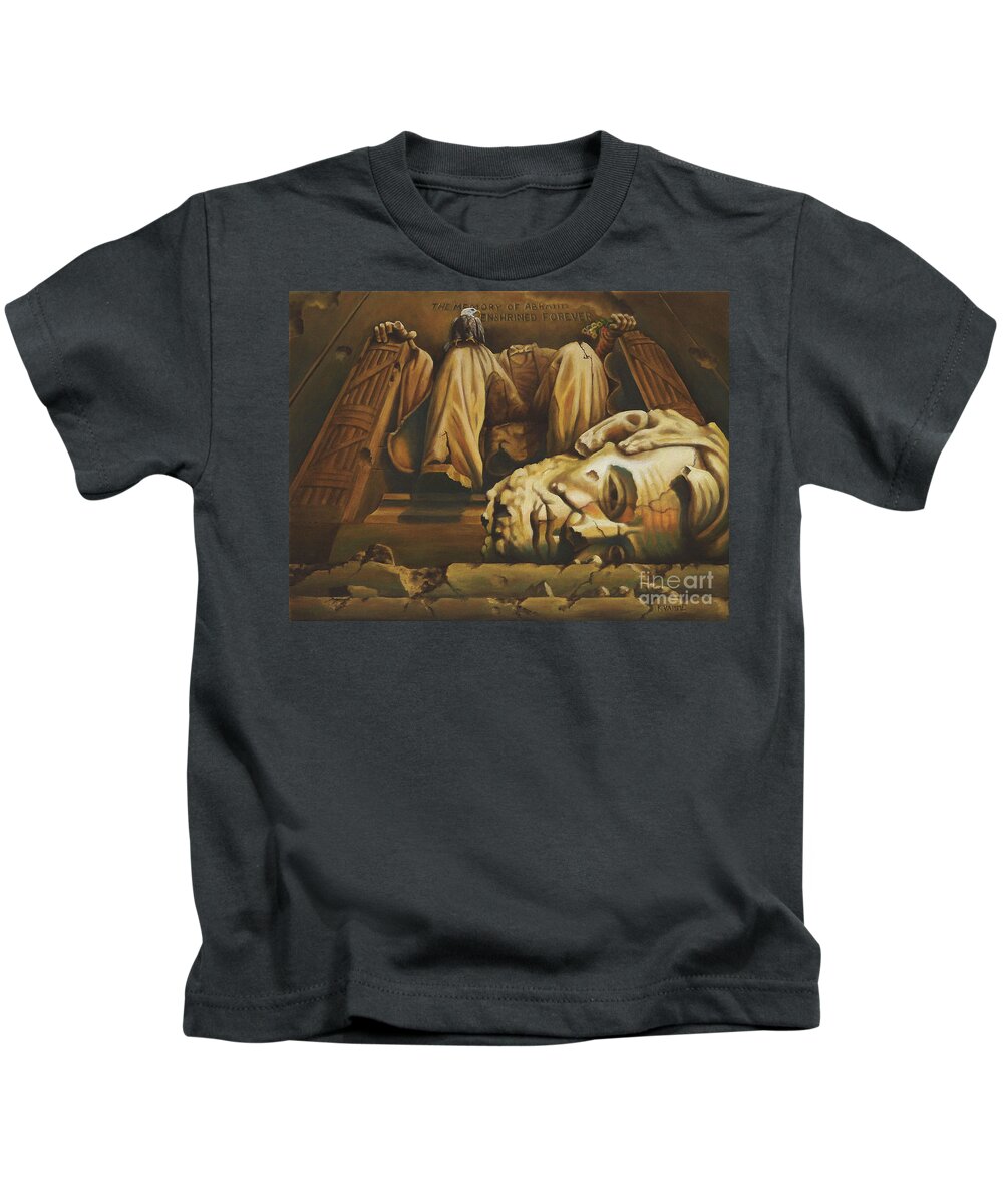 Lincoln Memorial Kids T-Shirt featuring the painting 2063 by Ken Kvamme