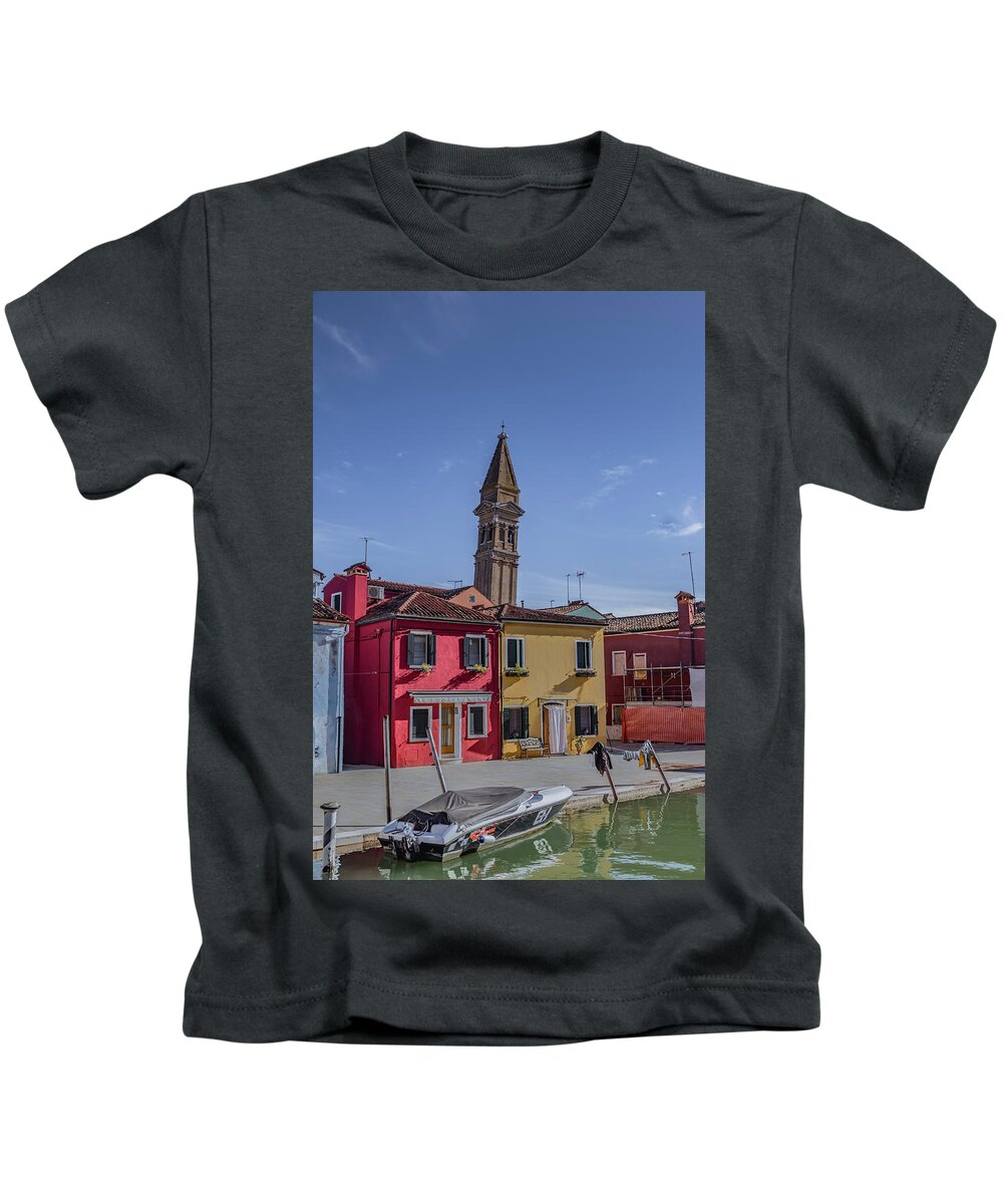 Architecture Kids T-Shirt featuring the photograph Burano #3 by Maria Heyens