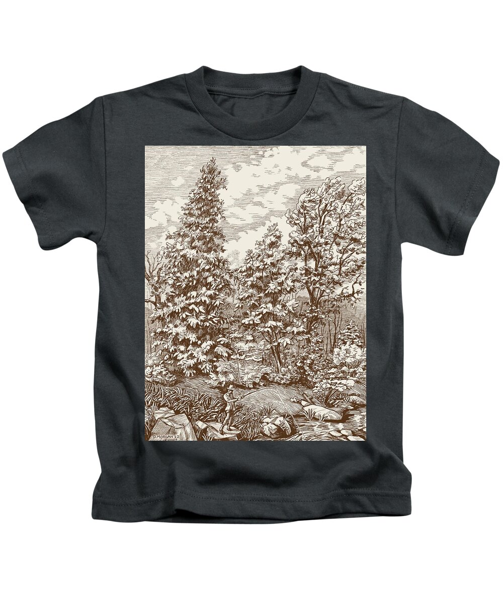 Fisherman Kids T-Shirt featuring the digital art 3 Graces by Don Morgan