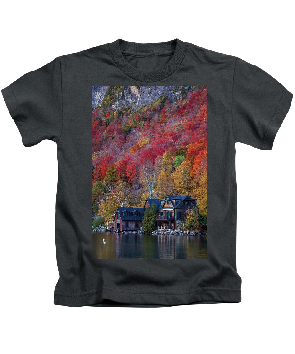  Kids T-Shirt featuring the photograph Lake Willoughby, Vermont #3 by John Rowe