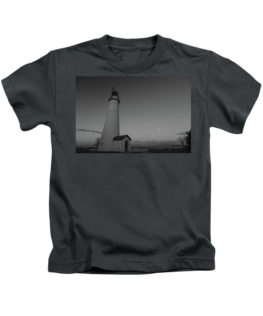 Lighthouse Kids T-Shirt featuring the photograph Fort Gratiot Lighthouse in Michigan by Eldon McGraw