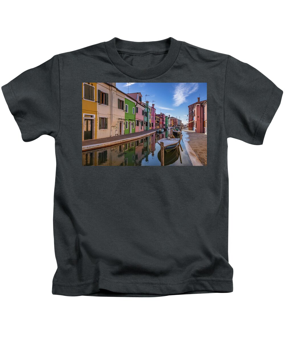 Architecture Kids T-Shirt featuring the photograph Burano #5 by Maria Heyens