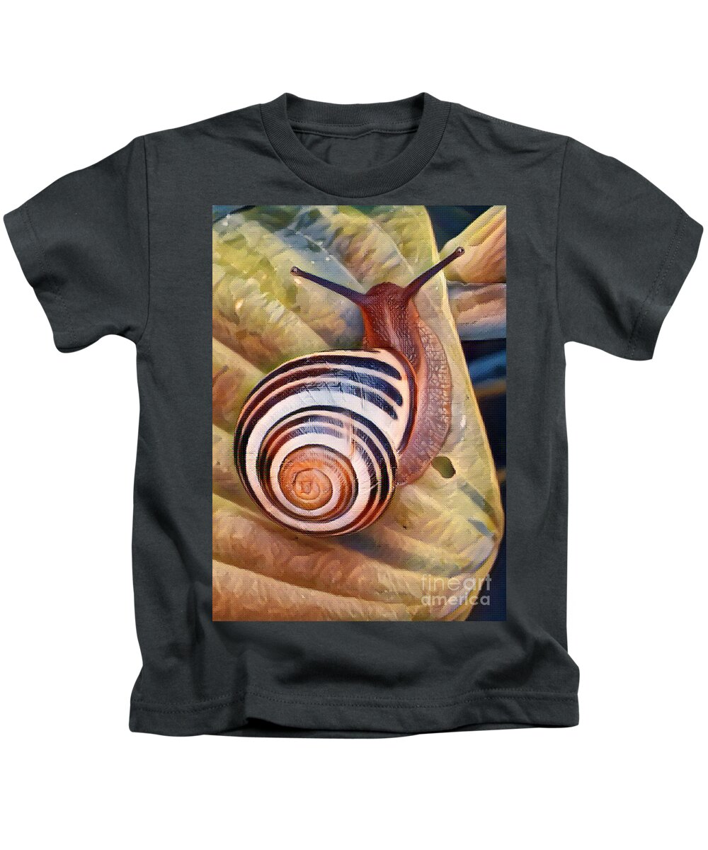 Fineartamerica Kids T-Shirt featuring the digital art Digitail painting #4 by Yvonne Padmos