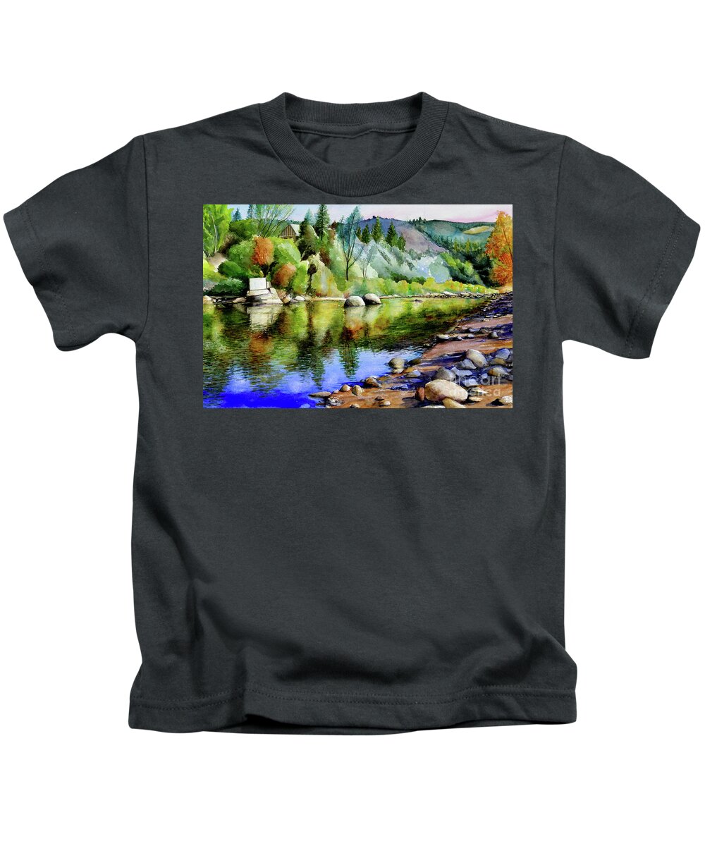 Placer Aarts Kids T-Shirt featuring the painting #414 Henningsen Lotus Park #414 by William Lum