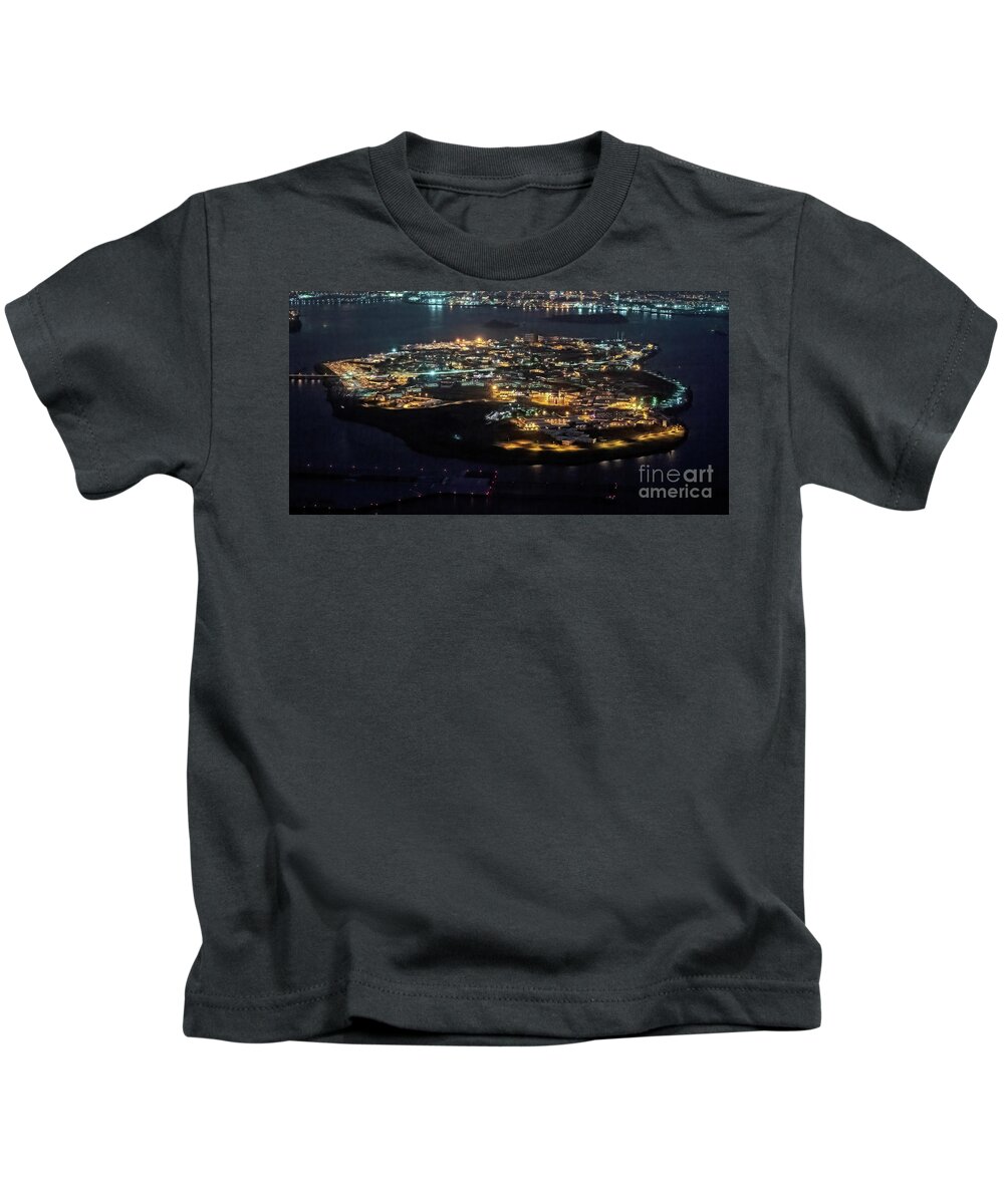 New York Kids T-Shirt featuring the photograph Rikers Island Jail - New York City Department of Correction #5 by David Oppenheimer