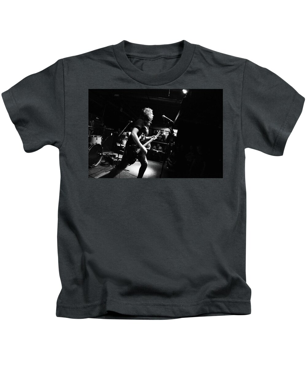 Rock Kids T-Shirt featuring the photograph Reba Meyers of Code Orange on stage by Eldon McGraw
