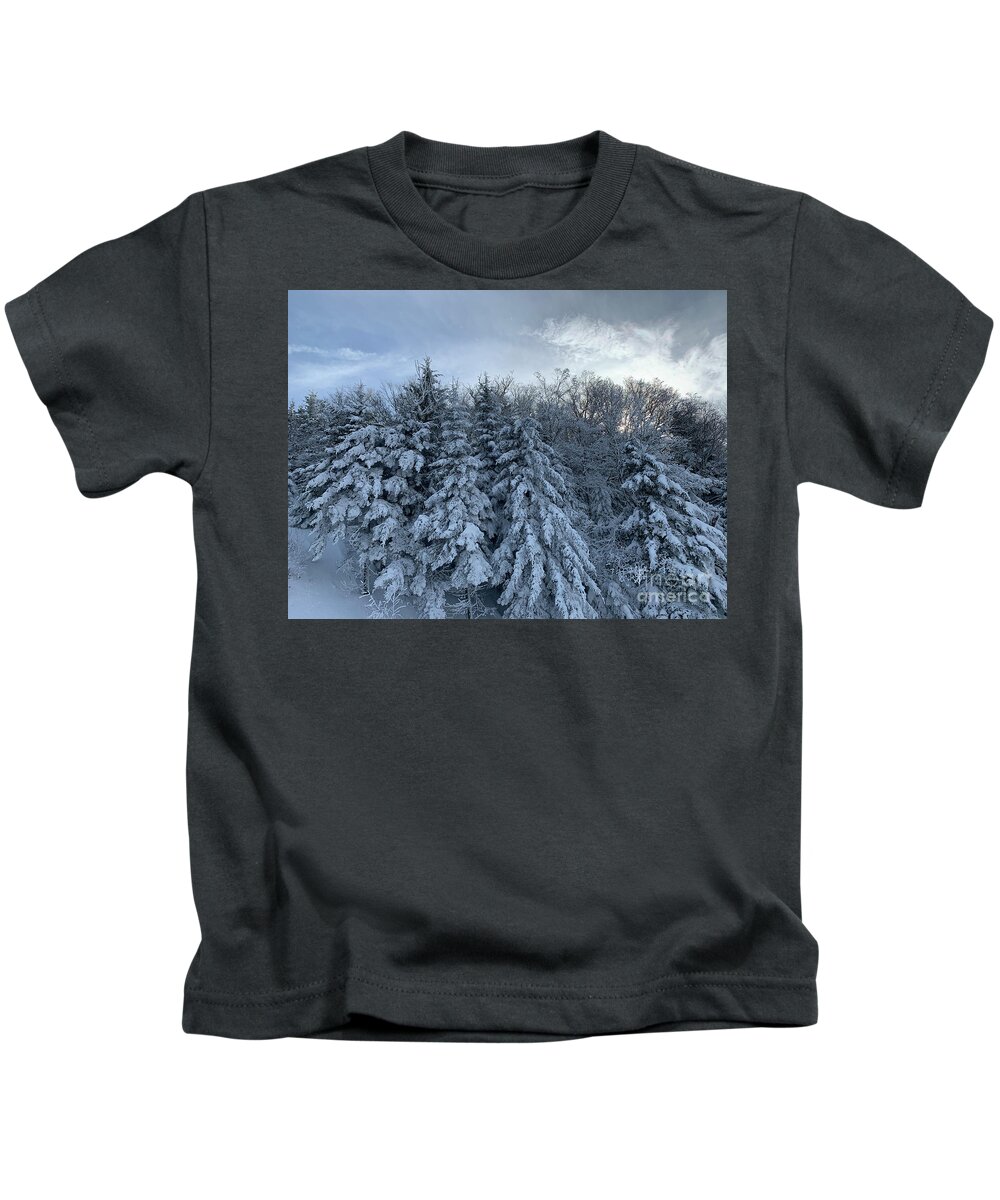  Kids T-Shirt featuring the photograph Winter Wonderland by Annamaria Frost