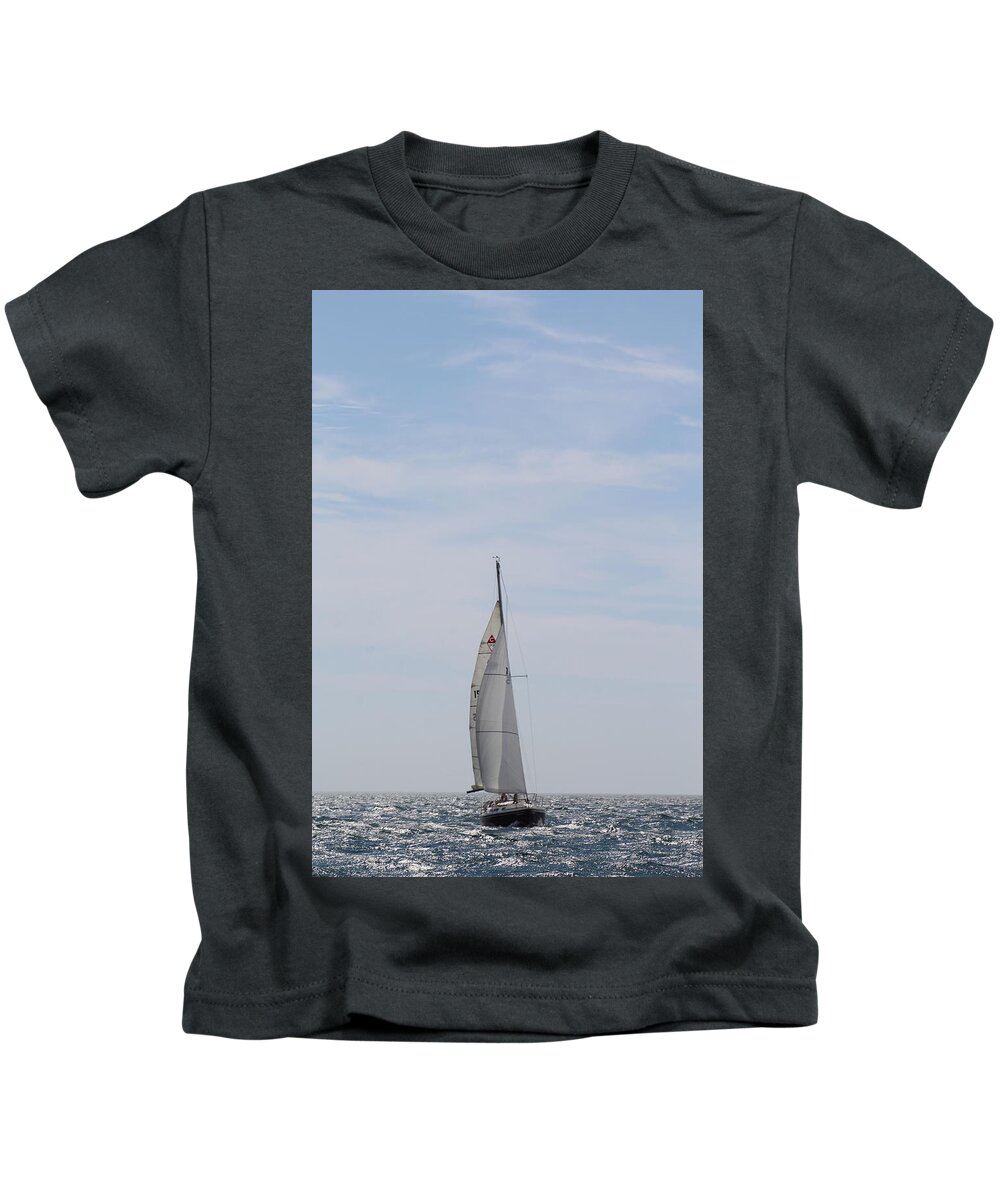  Kids T-Shirt featuring the photograph The race #97 by Jean Wolfrum