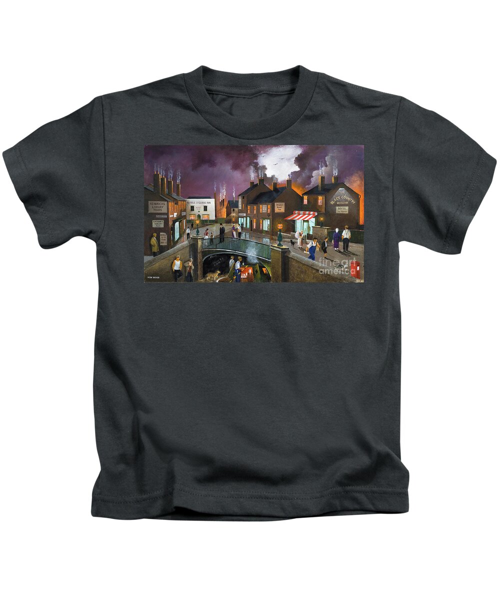 England Kids T-Shirt featuring the painting The Blackcountry Community - England by Ken Wood